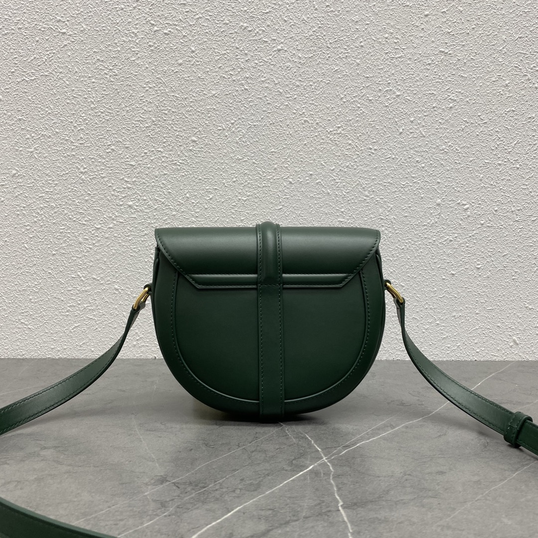 Celine Besace 16 Satinated Calfskin Shoulder Bag Green 188013